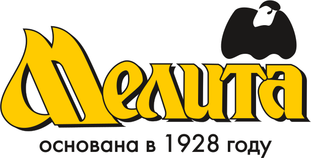 Логотип «Мелита»: силуэт овцы над надписью, основана в 1928 году